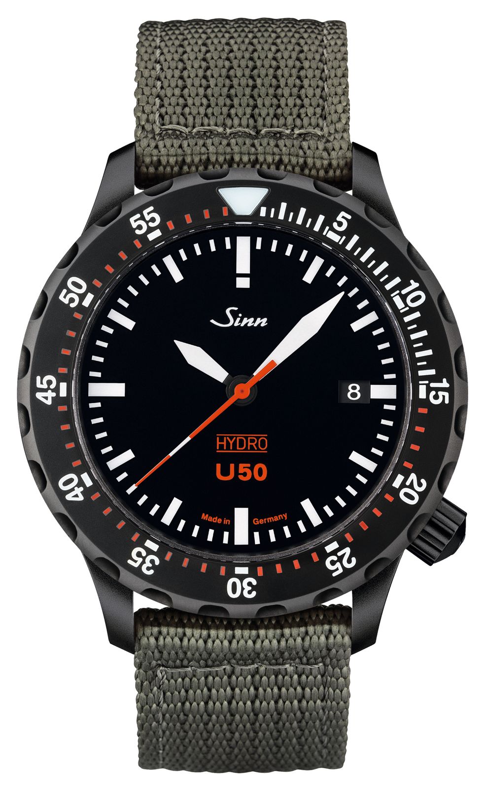 Sinn 1051.020 OLIVE TEXTILE U50 HYDRO S 5000m (41mm) Black Watch