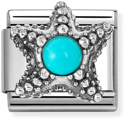 Nomination Classic Starfish Turquoise Stone Charm 330511/06