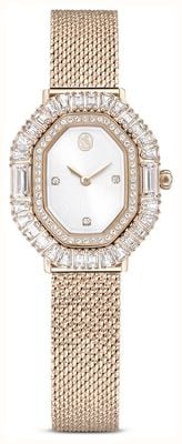 Swarovski Matrix Octagon (25mm) Champagne Sunray Dial / Gold-Tone Stainless Steel Mesh Bracelet 5732501
