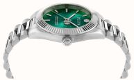 Philipp Plein DATE SUPERLATIVE Quartz (41mm) Green Sunray Dial / Stainless Steel Bracelet PWDHA0126 - alternate view 3