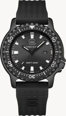 GLOCK Precision Diver (45mm) Black Sunray Dial / Black Silicone Strap GW-44-3-22