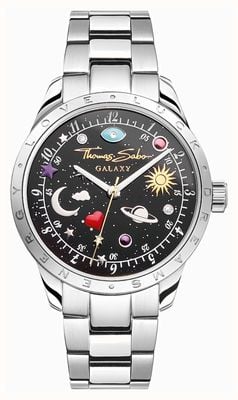 Thomas Sabo Cosmic Dial (34mm) Black-Cosmic Dial / Stainless Steel WA0402-201-203-34