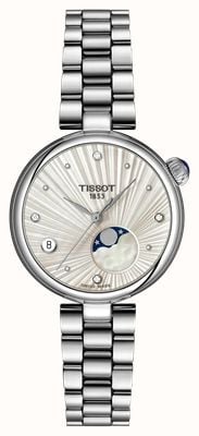 Tissot Desir Moonphase Quartz (29.6mm) Mother-of-Pearl Dial / Stainless Steel Bracelet T1522231103600