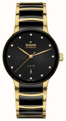 RADO Centrix Automatic Diamonds (39.5mm) Black Dial / Black High-Tech Ceramic & Gold PVD Stainless Steel R30008742