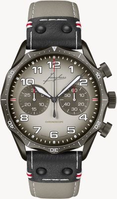 Junghans Meister Pilot Chronoscope Desert | Leather Strap 27/3398.00