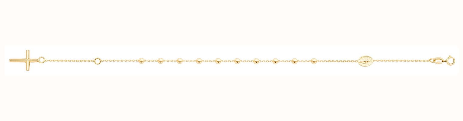 James Moore TH Women's 9ct Yellow Gold 7.5 Inches Rosary Bracelet BR614