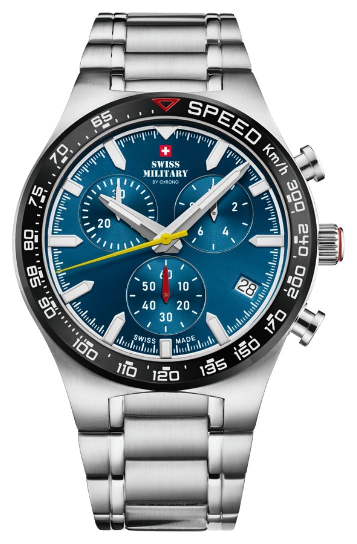 Swiss Military by Chrono SM34115.02 Blue Dial Stainless Watch