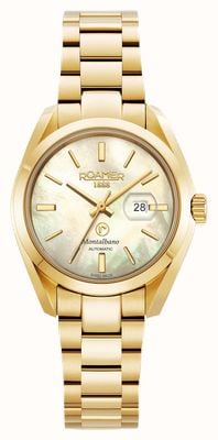 Roamer Women's Montalbano Automatic (31mm) Mother-of-Pearl Dial / Gold-Tone Stainless Steel Bracelet 996990 48 30 20