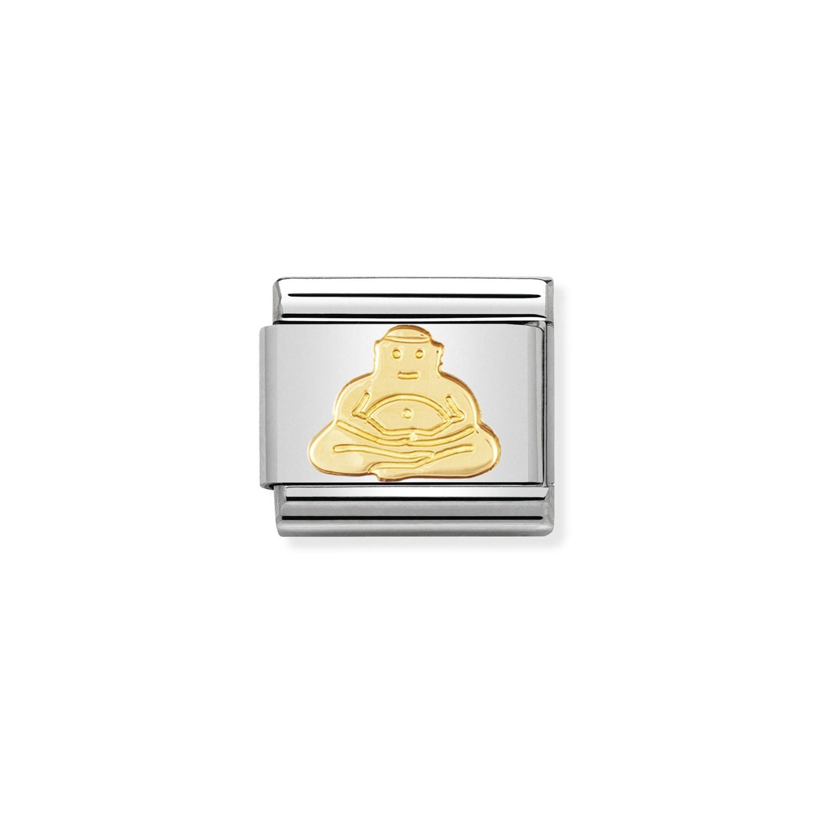 Nomination 030105/06 Classic Buddha 18ct Gold & Steel Charm Jewellery