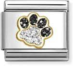 Nomination COMPOSABLE CLASSIC LINK, PAW PRINT, BLACK & SILVER GLITTER 030220/22