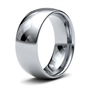 James Moore Wedding Rings | 9ct White Gold | 8mm | Medium | Traditional Court | AG_8LMC-9W