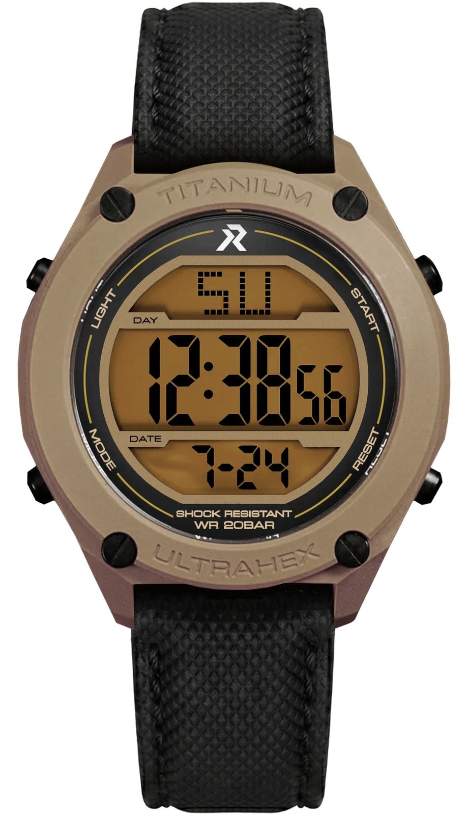 RZE UTD-8000-CKT Multi-Function Tan Cerakote (42mm) Yellow Watch