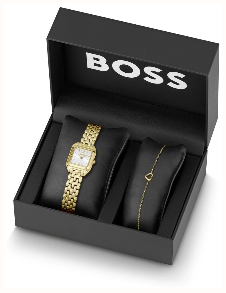 BOSS Mae Petite Gold Plated Bracelet Whole Dial Watch And Bracelet Gift Set 1570203 - alternate view 5