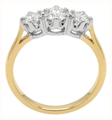 Pre-owned 18ct Yellow Gold 3 Stone 0.70ct Diamond Ring JM6856