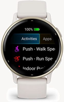Garmin Vivoactive 5 Cream Gold Aluminium Bezel with Ivory Case and Silicone Band 010-02862-11