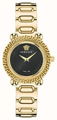 Versace GRECA TWIST (35mm) Black Dial / Gold PVD Stainless Steel VE6I00523