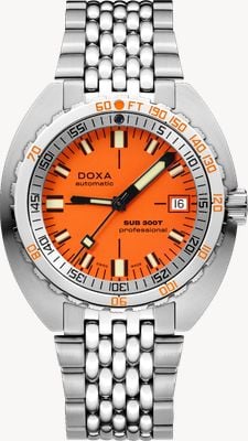 DOXA SUB 300T Professional (42.5mm) Orange Iconic Dial / Stainless Steel Rice-Grain Bracelet 840.10.351.10