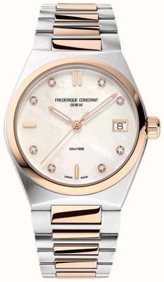 Frederique Constant Highlife Diamond Quartz (31mm) Mother-of-Pearl Dial / Two-Tone Stainless Steel Bracelet FC-240MPWD2NH2B