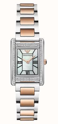 Emporio Armani Crystal Quartz (32mm) Mother of Pearl Dial / Two-Tone Stainless Steel Bracelet AR11626