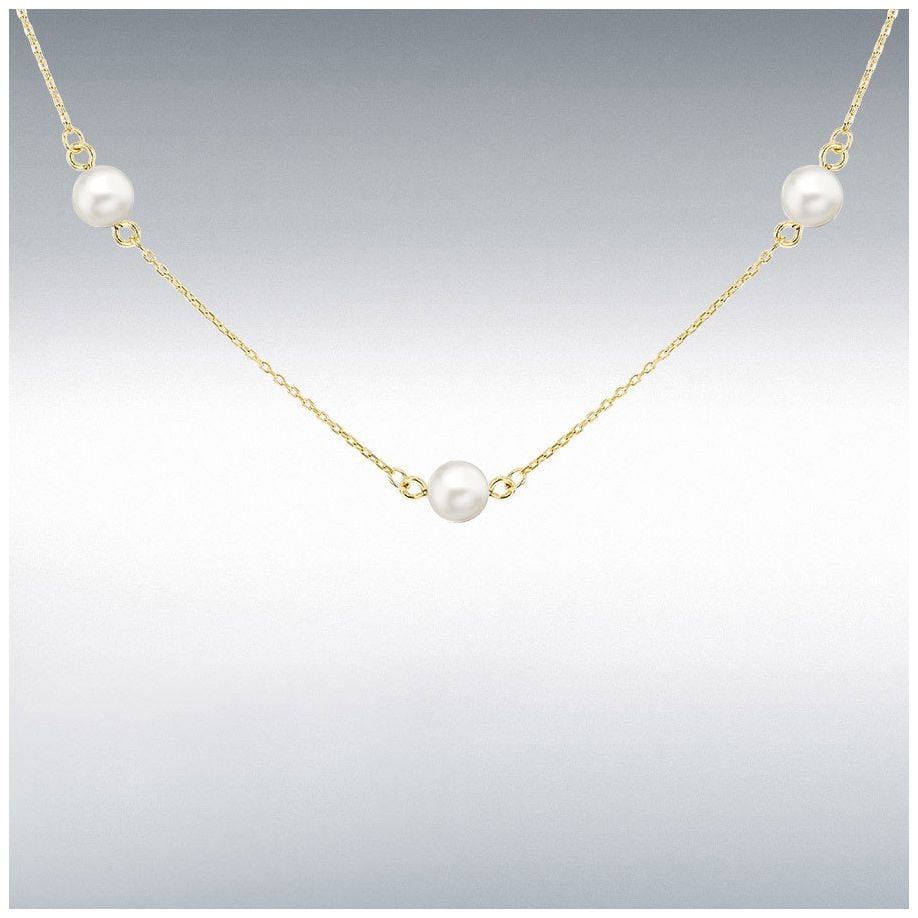 James Moore & Co 1.19.1800 9ct Yellow gold 5 Pearl Necklet Jewellery