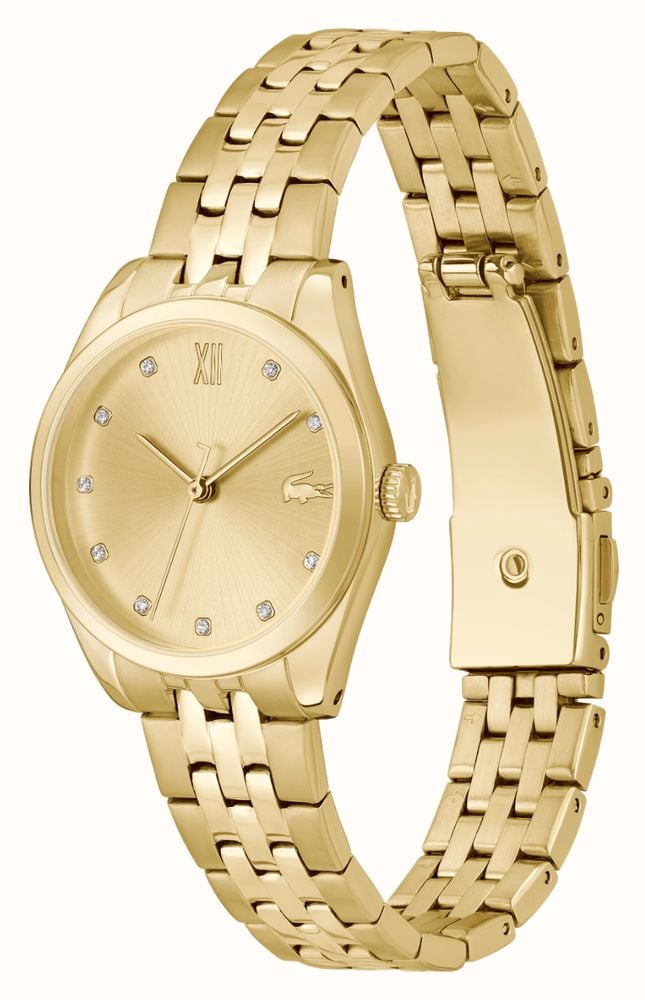 Lacoste Parisienne Tuilerie Quartz (30mm) Gold Dial / Gold PVD Stainless Steel Bracelet 2001303 - alternate view 2