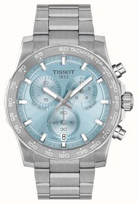 Tissot Supersport Chrono (42mm) Ice Blue Sunray Dial / Stainless Steel Bracelet T1254171135100
