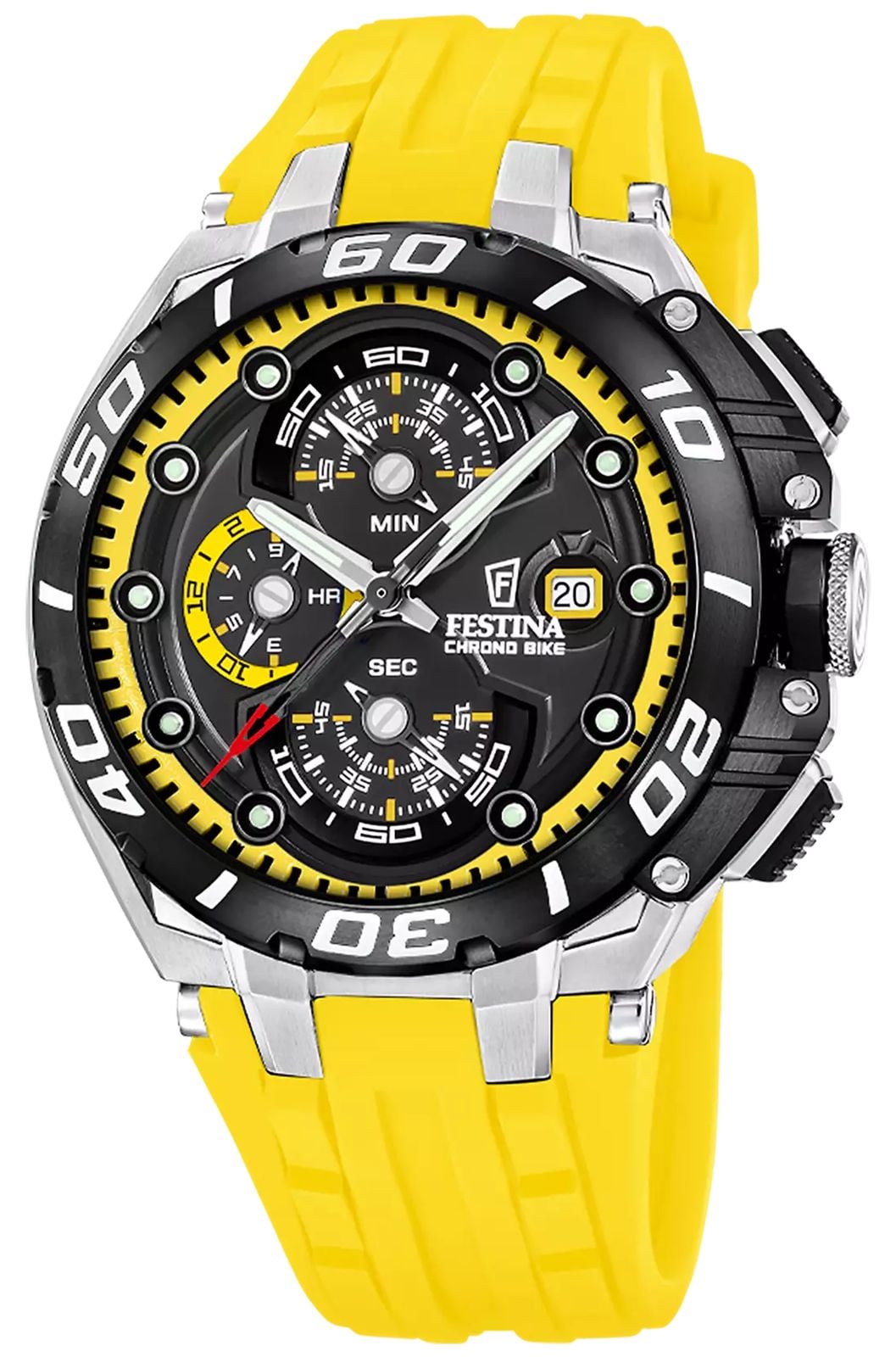 Festina F20755/5 Chrono Bike 2026 (46mm) Black Dial / Yellow Watch