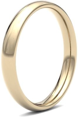 James Moore Wedding Rings | 9ct Yellow Gold | 3mm | Medium | Traditional Court | AG_3LMC-9Y