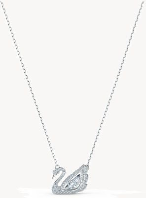 Swarovski Dancing Swan | Necklace | Rhodium Plated | White 5514421