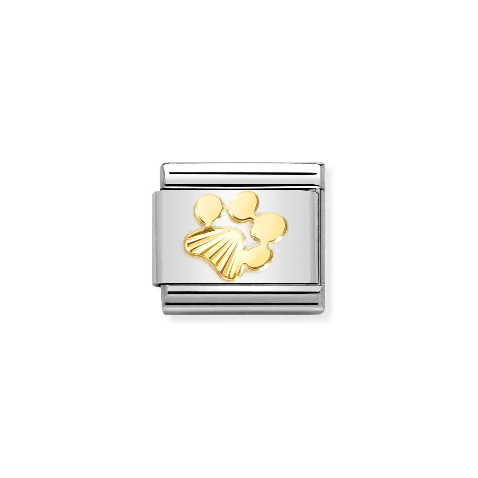Nomination 030149/44 Classic Paw Print 18ct Gold & Steel Jewellery