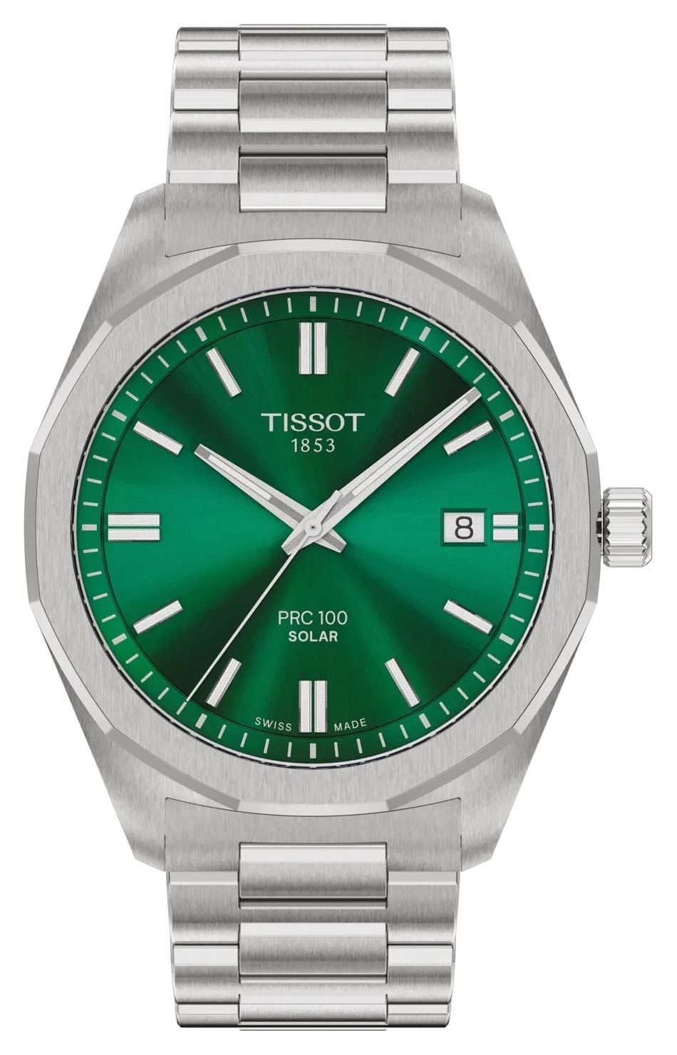 Tissot T1514221109100 PRC 100 Solar (39mm) Green Sunray Dial Watch