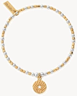ChloBo Gold&Silver Open Star In Circle Bracelet GMBCFB4017