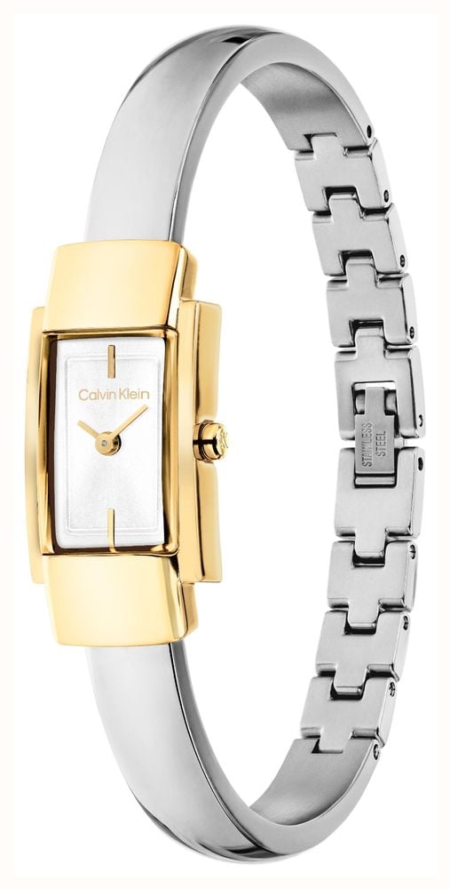 Calvin Klein MODERNE (15mm) White Dial / Stainless Steel Bangle Bracelet Watch 25100238 - alternate view 2