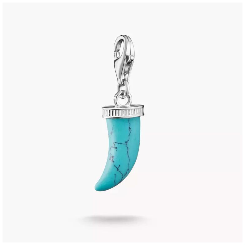 Thomas Sabo 2235-404-17 Silver Charm Pendant Tooth Turquoise Jewellery
