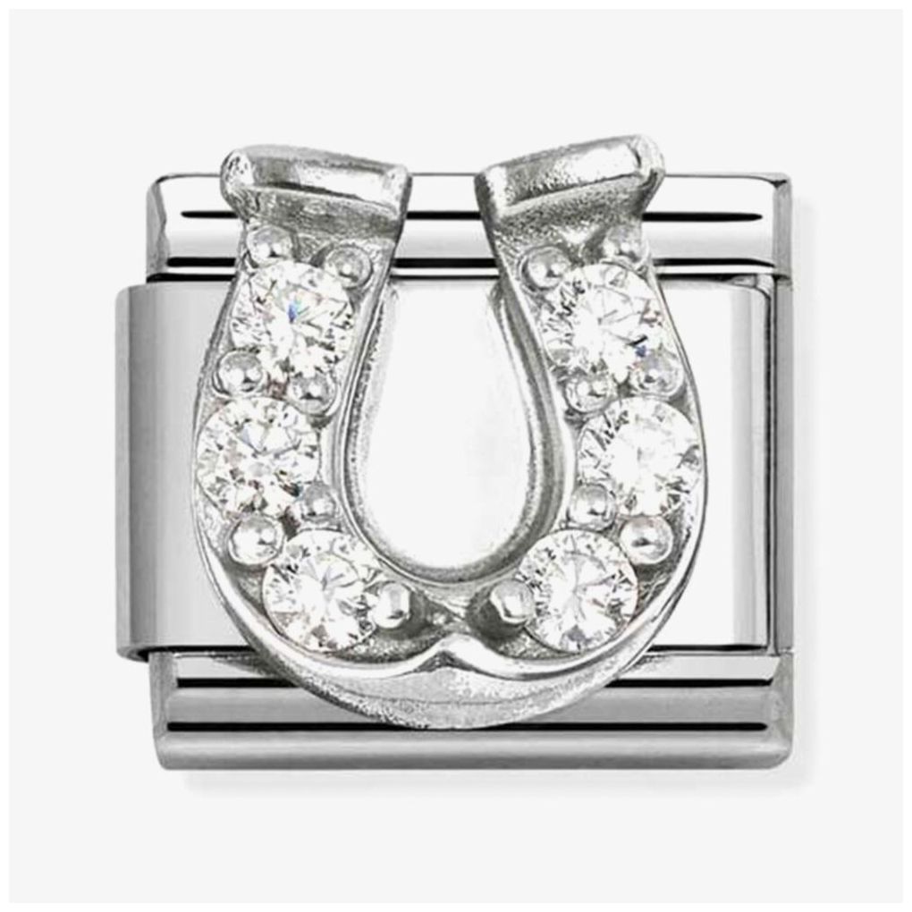 Nomination 330304/51 Classic Silver Zirconia Horseshoe Charm Jewellery