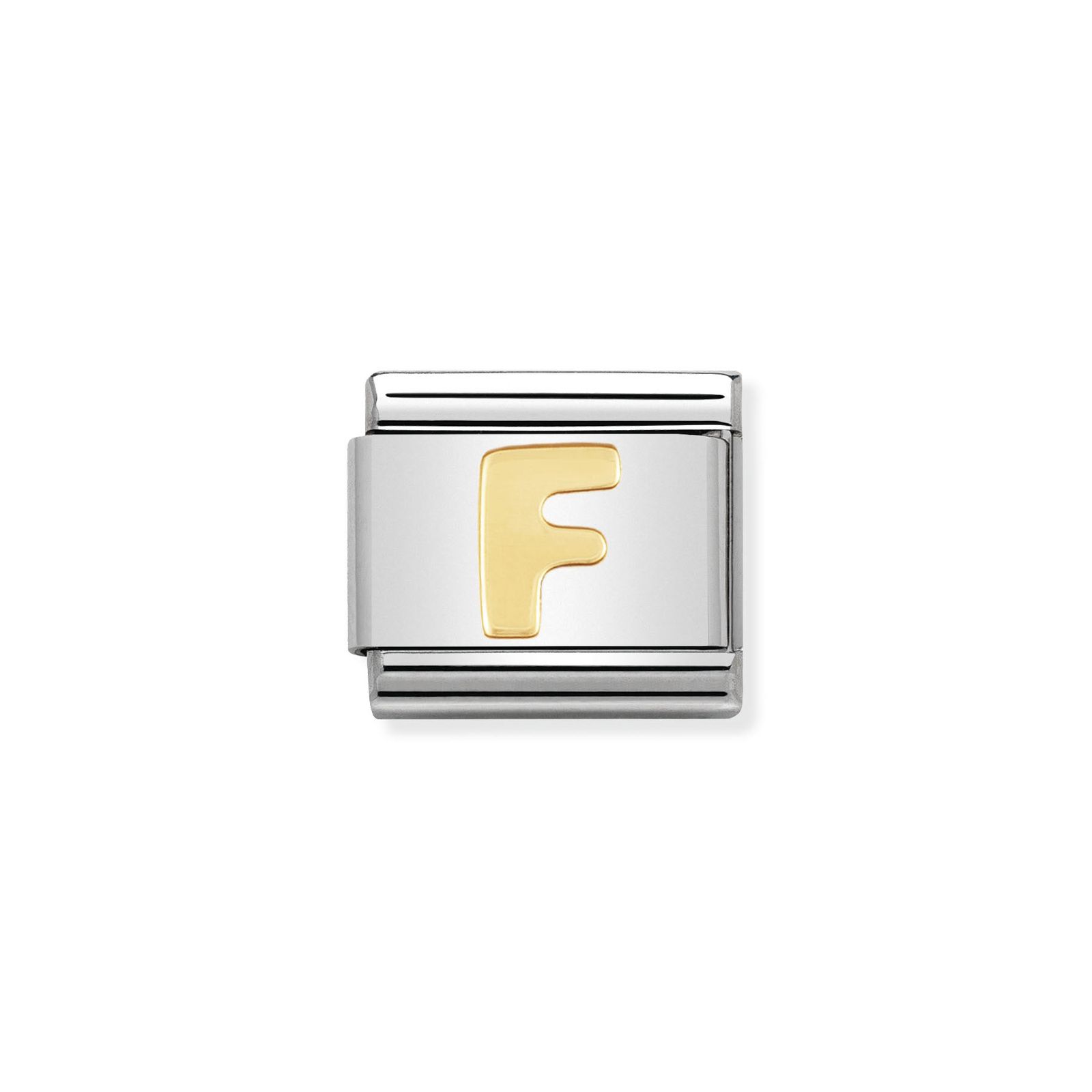 Nomination 030101/06 Classic Letter F 18ct Gold & Steel Jewellery