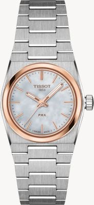 Tissot PRX Quartz (25mm) White Mother-of-Pearl Dial / Stainless Steel Bracelet T1370102111100