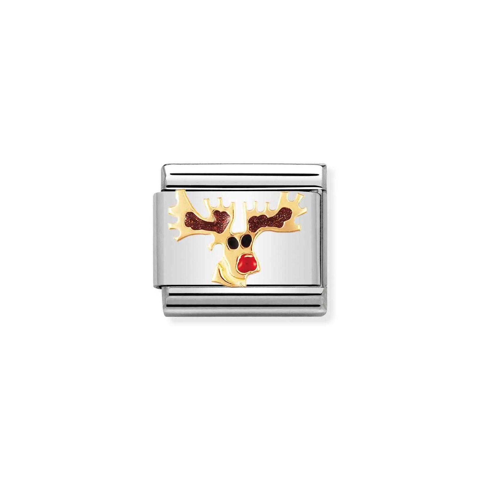 Nomination 030225/08 Classic Rudolph Reindeer 18ct Gold Jewellery