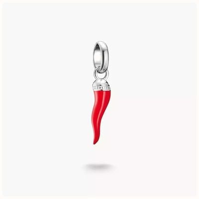 Thomas Sabo Silver Charm Pendant Cornicello Red Connect CC1328-007-10
