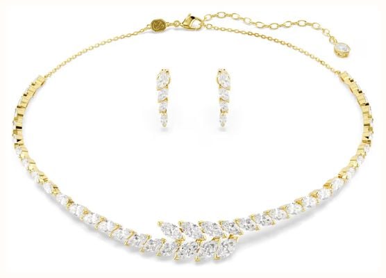 Swarovski Mesmera set, Set (2), Marquise cut, White, 18K gold finish 5764868