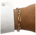 9k White & Rose Gold Hand Made Bracelet JM8963 KB - alternate view 3