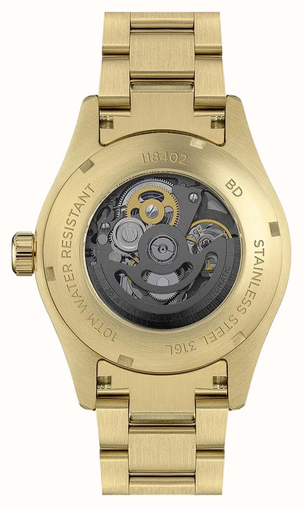 Ingersoll THE DECK Automatic (40mm) Green Skeleton Dial / Gold PVD Stainless Steel Bracelet I18402 - alternate view 3
