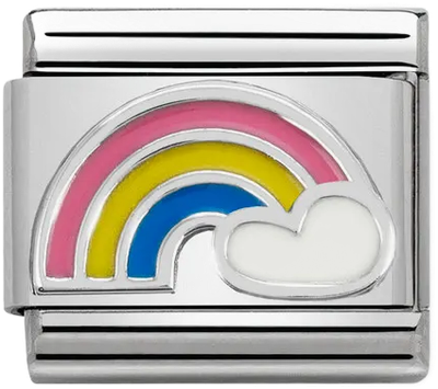 Nomination Classic Silver Rainbow Charm With Cloud 330204/25