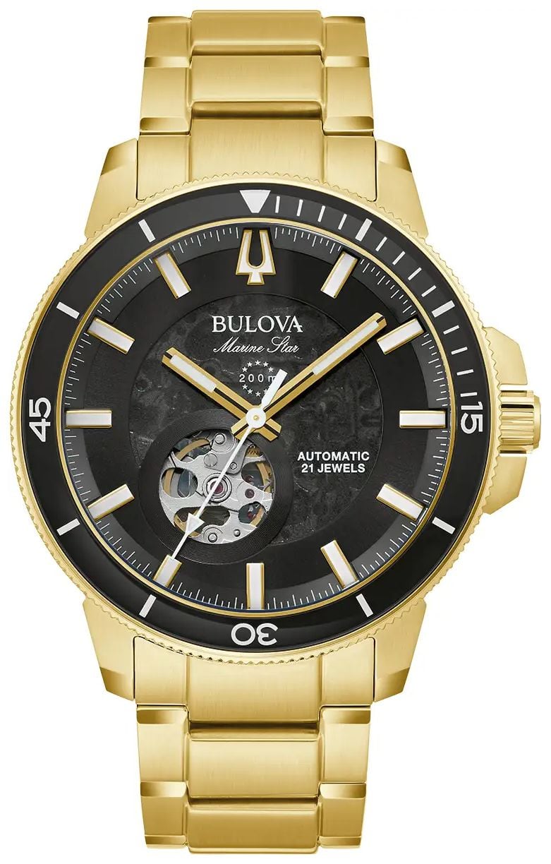 Bulova 97A174 Men’s Marine Star | Automatic | Black Dial | Watch