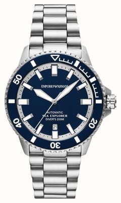 Emporio Armani Sea Explorer 200m Automatic (42mm) Blue Dial / Stainless Steel Bracelet AR60087