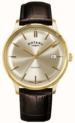 Rotary Men's Avenger | Brown Leather Strap | Champagne Dial GS05403/03