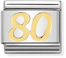 Nomination Classic 80 18ct Gold & Steel Charm 030109/39