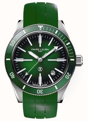 Favre Leuba Deep Raider Renaissance Automatic (40mm) Green Fumé Dial / Green Rubber Strap 00.20308.101.03.303