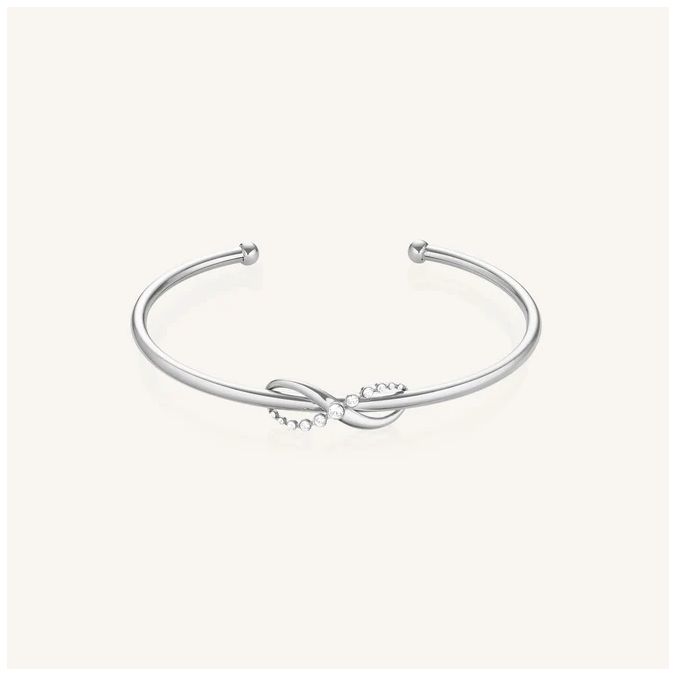 Rosefield Jewellery JBIBS-J1331 Infinity White Stone Silver