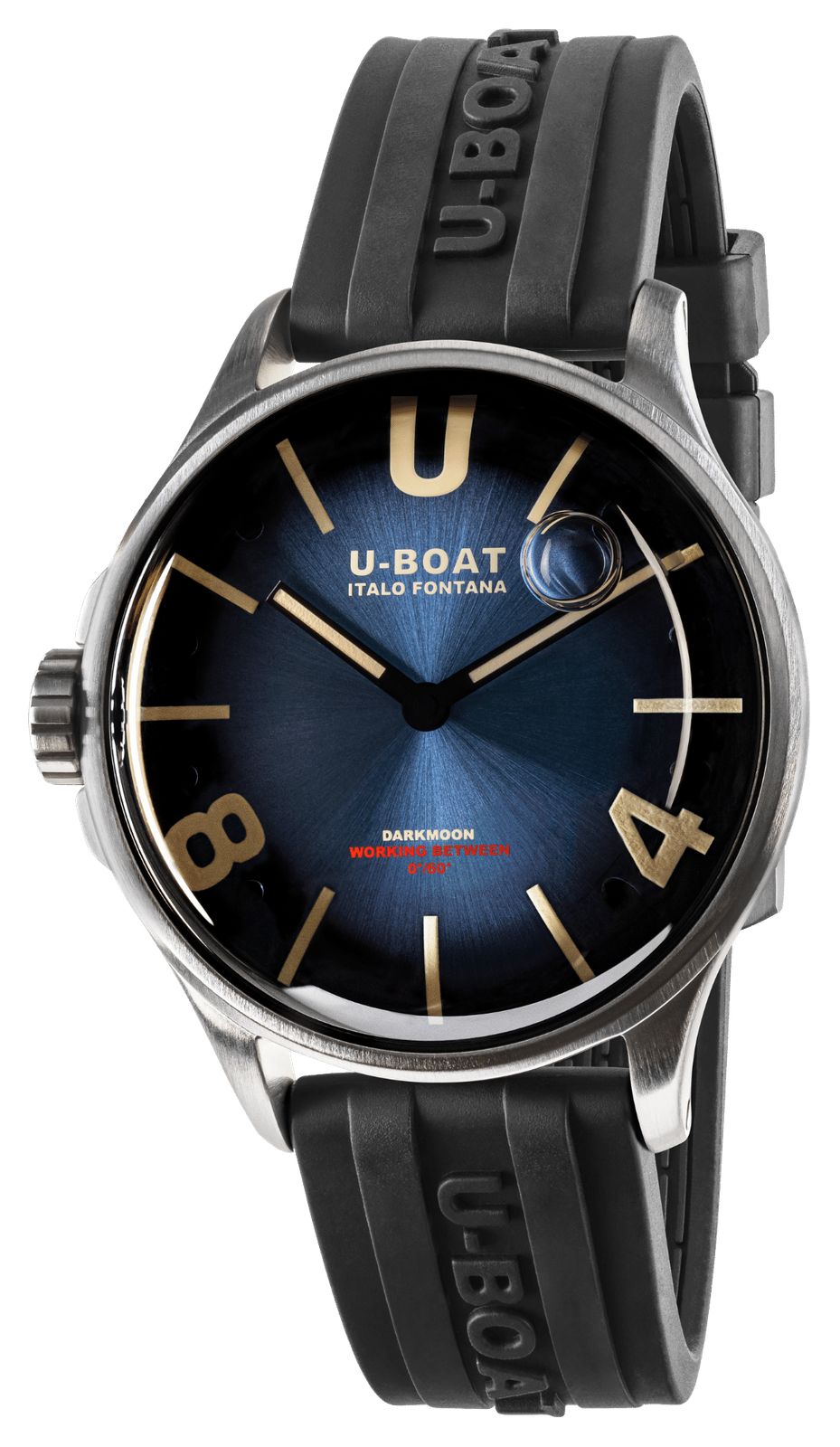 U-Boat 9021/C Darkmoon SS (41.5mm) Imperial Blue Soleil Dial Watch